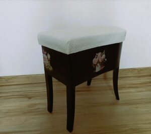 Tabouret pour coiffeuse avec rangement